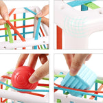 Montessori Sensory Cube Toy for Toddlers | 6 Shape Blocks for Learning, Developmental Birthday Gifts for 1-3 Years Old Baby