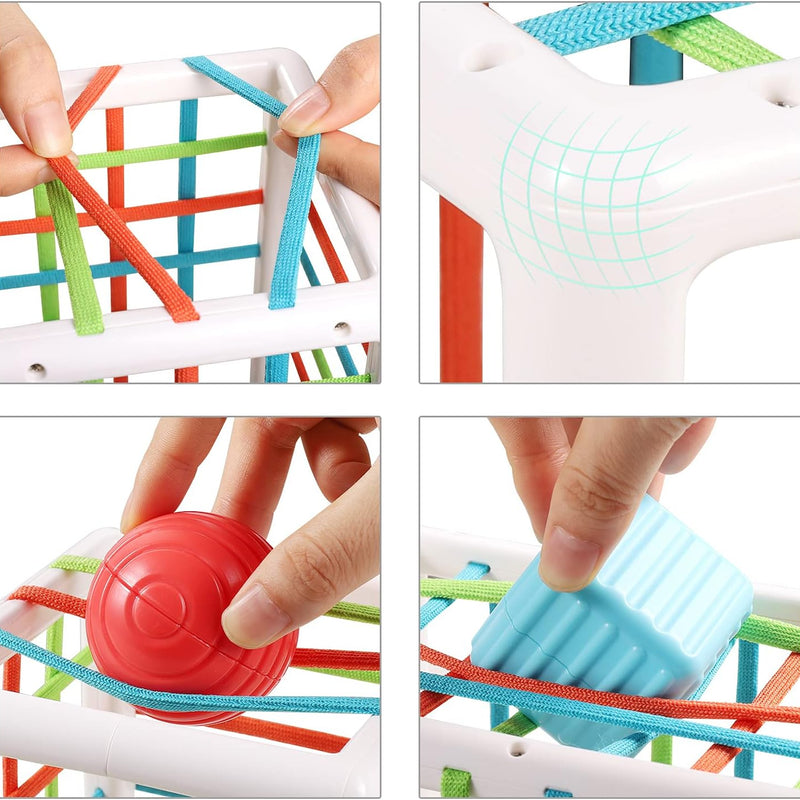 Montessori Sensory Cube Toy for Toddlers | 6 Shape Blocks for Learning, Developmental Birthday Gifts for 1-3 Years Old Baby