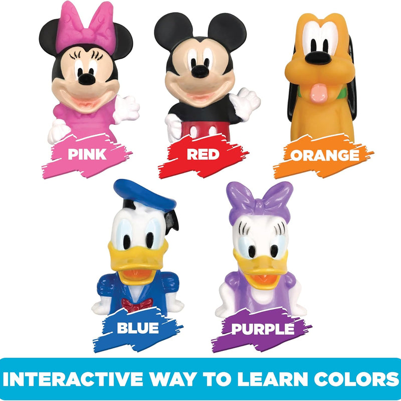 Disney Mickey Mouse & Friends 5-Piece Finger Puppet Set for Kids | Collectible Mini Characters for Imaginative Play, Educational Learning, Party Favors, and Bath Time Fun.