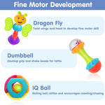 iPlay, iLearn Baby Rattles Toys Set for Newborns and Infants