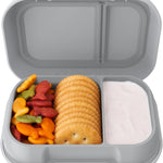 Bentgo Kids Snack - 2 Compartment Leak-Proof Bento Box Container for Snacks and Small Meals, Easy-Open Latch, Dishwasher Safe, BPA-Free for School, Daycare, & Sports - Ideal for Ages 3+ (Purple)