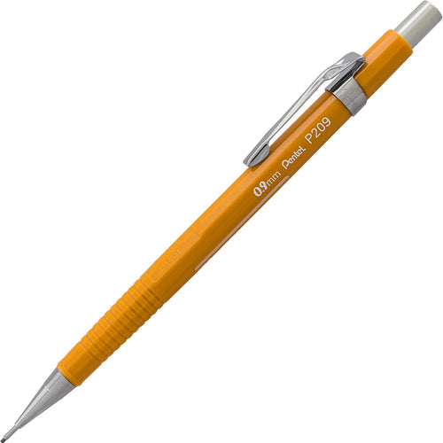 Pentel Sharp Mechanical Pencil, (0.9mm), Bold Line, Yellow Barrel, Pack of 2 (P209BP2-K6)