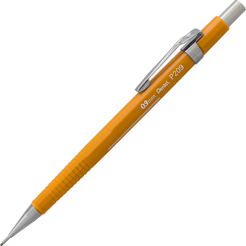 Pentel Sharp Mechanical Pencil, (0.9mm), Bold Line, Yellow Barrel, Pack of 2 (P209BP2-K6)