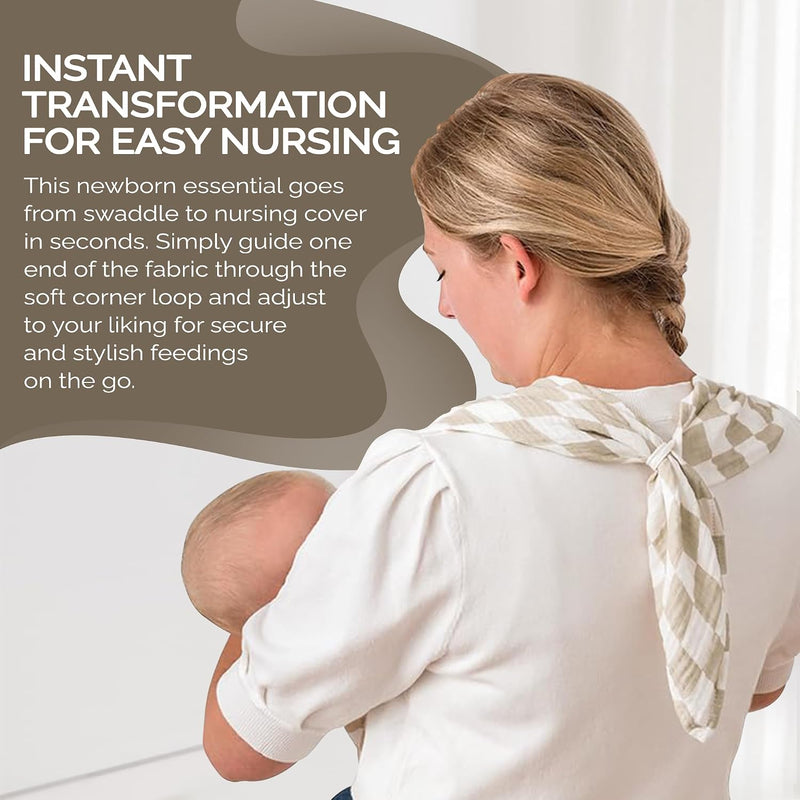Itzy Ritzy Breastfeeding Boss Multi-Use Baby Wrap & Cover (Checkerboard)