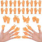 30 Pcs Tiny Hands Finger Puppets Set, Realistic Mini Human Hand Replicas in 7 Diverse Styles for Gag Gifts, Prank Shows, Performance Fun, and Party Favors for Kids and Adults.