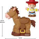 fisher-price little people toy story bobbin' bullseye horse & jessie figures for pretend play 18+ months kids
