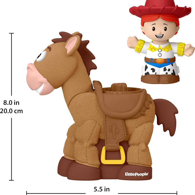 fisher-price little people toy story bobbin' bullseye horse & jessie figures for pretend play 18+ months kids