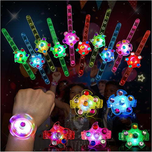 scione-24-pack-led-light-up-fidget-spinner-bracelets-for-kids-4-8-8-12