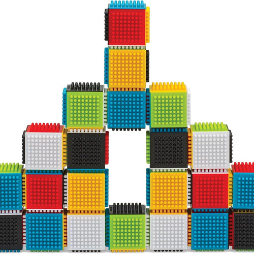 Infantino 24-piece multicolor sensory blocks for babies and toddlers 12 months+, BPA-free and baby-safe materials