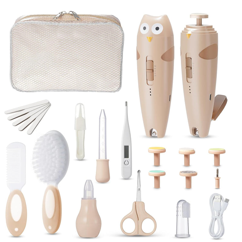 Lictin Baby Healthcare and Grooming Kit, 26 in 1 Electric Nail Trimmer Set | Safe Rechargeable Baby Nail File with Auto Light, Newborn Baby Safety Care Set for Newborn Infant Toddlers Boys Girls