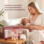 Momcozy 73PC Breastfeeding Essentials Kit,New Moms Postpartum Essentials | Hospital Bag Must-Haves, with Nursing Pads, Hot & Cold Breast Pads, Nipple Cream, Colostrum Collectors, Milk Storage Bags