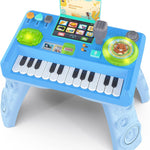 Baby DJ Table Musical Piano Toys for Toddlers Boys Girls with Music & Light | Baby Activity Table Toddler Learning Educational Music Instruments Infant Toy for Boy First Birthday Gifts