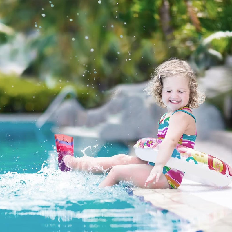 Kids Short Swim Fins, Lap Training Flippers for Pool Youth Beginners