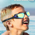 Aegend Swim Goggles for Kids Youth 3-14 Anti-Fog Anti-UV Comfort Fit Goggles for Swimming