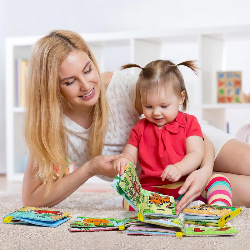 OKOOKO Soft Baby Books Set with 6 Themes for Newborns and Toddlers