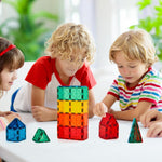 FNJO Magnetic Tiles 110PCS Magnet Building Set for Kids
