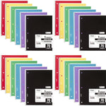 Mead Spiral Notebook, 6 Pack, 1 Subject, Wide Ruled Paper, 7-1/2" x 10-1/2", 70 Sheets per Notebook, Colors Will Vary (930201-ECM25)