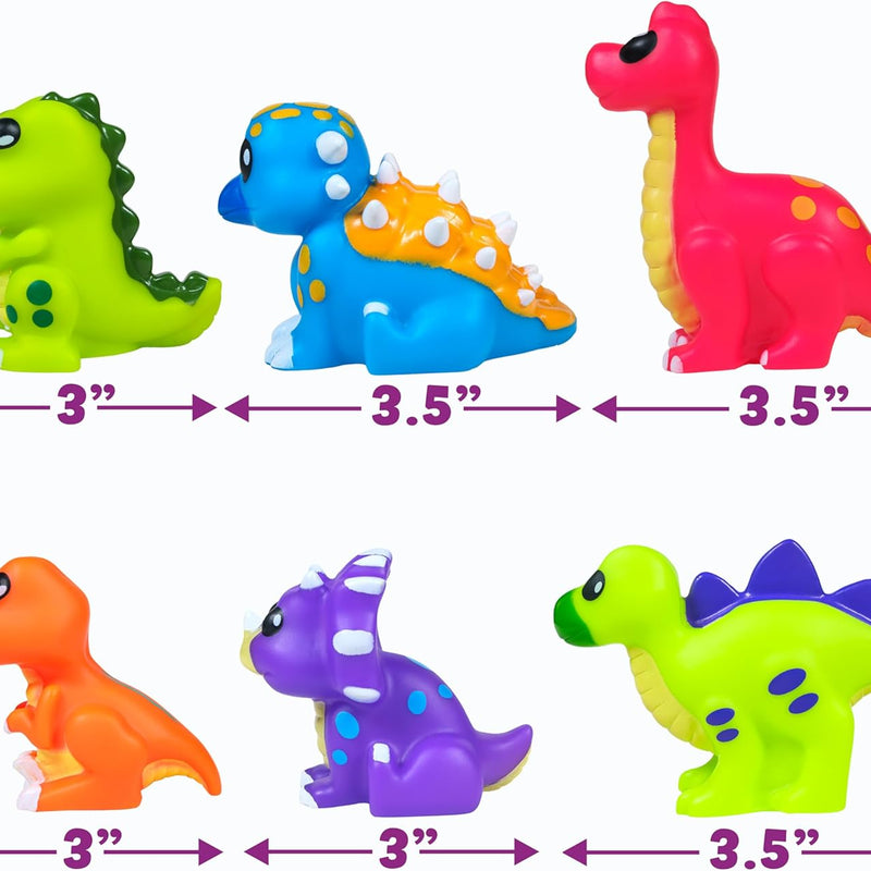 Mold-Free Dinosaur Bath Toys: Soft, Squeezable, and Float on Water for Toddlers