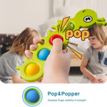 LiKee Fidget Popper Sensory Toy, 10+ Months, Christmas Stuffers, Push and Popping Airplane Car Travel Toy