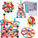 Couomoxa Magnetic Building Blocks for Toddlers: 42-Piece Set for Early STEM Learning with Large Pieces