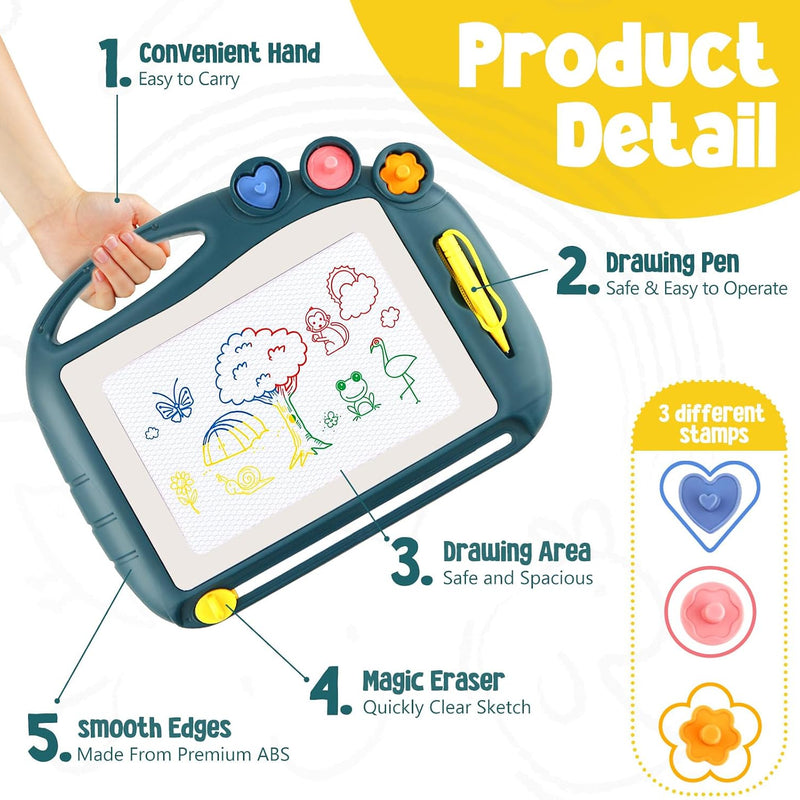 Magnetic Drawing Board, Toddler Toys for Age 3 Boys Girls, Toddler Drawing Board, Birthday Easter Christmas Halloween Kids Toy Gifts for Boys and Girls