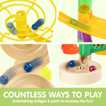 JOYIN 236Pcs Glowing Marble Run with Motorized Elevator- Construction Building Blocks Toys with 30 Glow in The Dark Plastic Marbles, STEM Toy for Boys and Girls, Birthday Gift, Easter Basket Stuffers