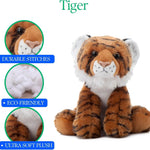 The Petting Zoo Tiger Stuffed Animal, Gifts for Kids, Wild Onez Zoo Animals, Tiger Plush Toy 9 inches