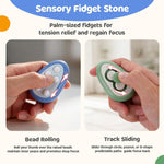 Fidget Toys Adults Stress Relief: 4 Pack Fidget Stone - Sensory Calming Desk Toys for Teens Kids with ADHD Autism - Office Tension Relief Focus Tool