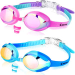 Keary Kids Swim Goggles for Toddler Kids Youth(3-12),Anti-Fog Waterproof Anti-UV Clear Vision Water Pool Goggles