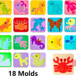 Kidisego Aqua Fairy Water Gel Kit for Kids, Magic Water Elf Toy Kit with 12 Colors 18 Molds 6 Pack of Magic Powder, Crate Your Own Magic Elf Kit Water Pets Craft Kits for Kids