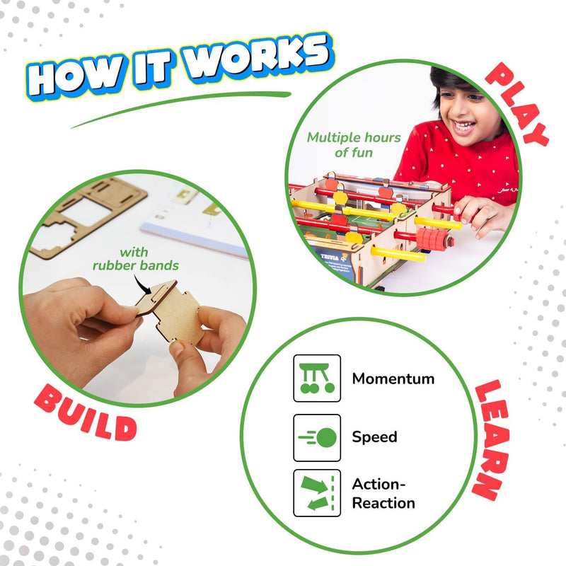Smartivity Foosball Table for Kids Age 6-14 Years | STEM Educational Science Toy | DIY Indoor Games