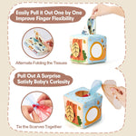 hahaland Baby Tissue Box Toy Set for 6-12 Months Montessori Play and Sensory Development