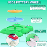 Aujazyble Pottery Wheel for Kids - Complete Pottery Painting Crafts Kit Toy | Arts and Crafts for Kids Ages 8-12 with 3 Pack Clay Art Supplies Toys for Girls Boy Birthday Gift for 6 7 8 9 10 11 12+