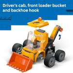 LEGO City Rides – Construction Loader Building Toy for Kids - Pretend Play Set for Boys & Girls, Ages 5+ - Construction Toy W/Backhoe, Loader Bucket, & Minifigure - Gift Idea for Birthdays - 60483