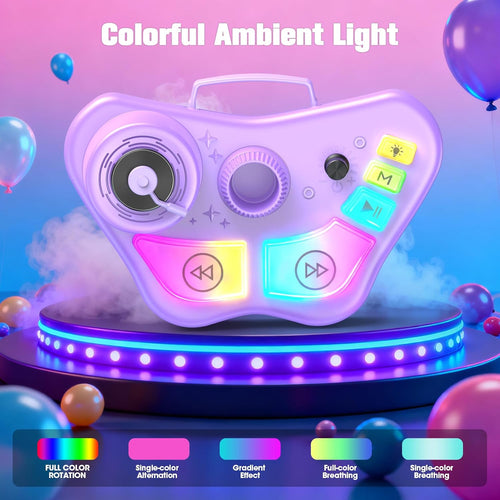 stand karaoke machine for kids, 2 wireless mics, rechargeable, kids microphone, birthday party gift