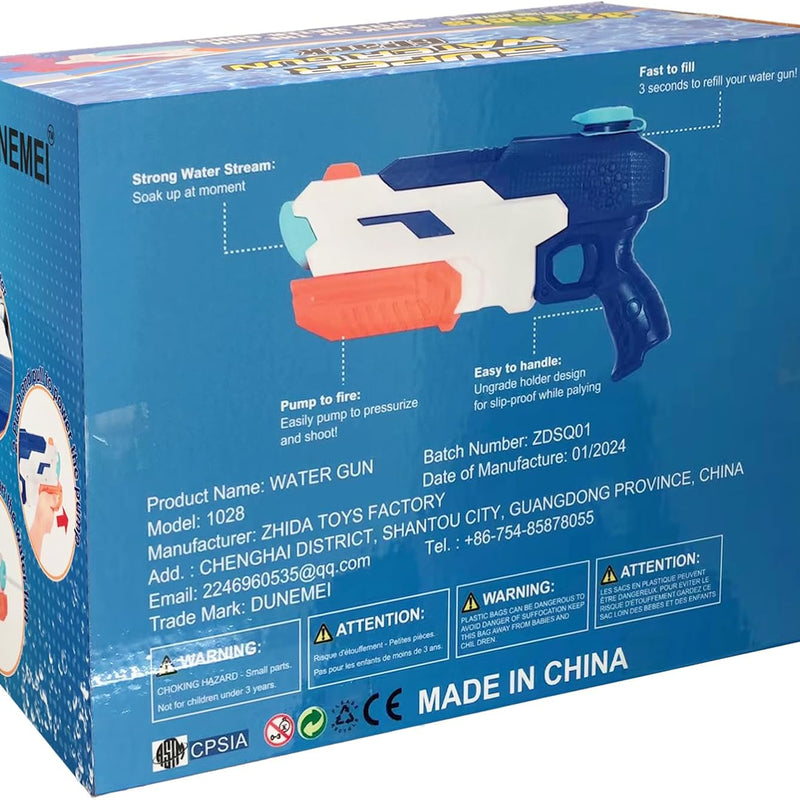 600cc Water Gun for Kids Adults：6 Pack Squirt Blasters Super Water Gun Soaker with Long Range High Capacity for Boys Girls Summer Swimming Pool Beach Outdoor Water Fighting Play Toys Party Favors