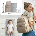 BAGSMART Baby Diaper Bag with Waterproof Pad, Camel | Newborn Essentials, Lightweight Backpack for Girl Boy, Baby Shower Gifts