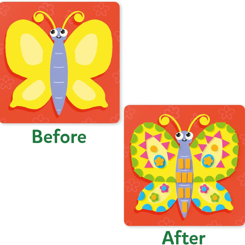 Skillmatics Fun with Foam Sticker Art – Animals, Craft Kit, Gift for Kids | 3D Foam Stickers, Travel Toy, Mess-Free Fun for Boys & Girls, DIY Felt Craft Kits for Ages 3, 4, 5, 6, 7