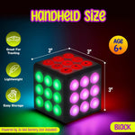 PlayRoute Light-Up Memory & Brain Games Cube - Fun Gift Ideas for Ages 6-12+ Years