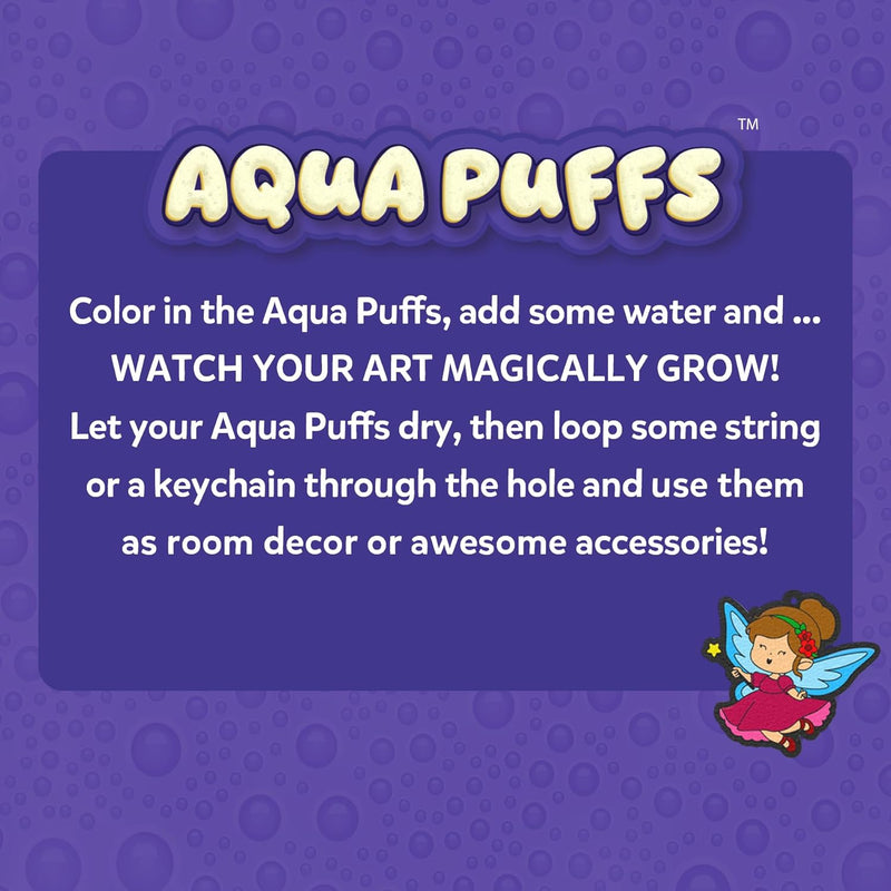 Skillmatics Aqua Puffs Unicorns, Art & Craft Gift for Kids, Paint by Number | DIY Princess Puffy Keychains, Screen-Free, Mess-Free Activity, Creative Kit for Girls & Boys Ages 4, 5, 6, 7, 8, 9, 10