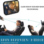 Baby Car Mirror Backseat, Black | Most Stable, Premium Matte Finish, Ultra High Definition PMMA Material, Secure and Shatterproof