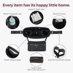 Momcozy Slim Stroller Organizer with 2 Insulated Cup Holders | Non-Slip Silicone Straps with Detachable Mini Pouch, Dense-Weave Parent Console, Fits UPPAbaby, Doona, Graco and More