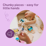 Disney Minnie Mouse Mix-and-Match Dress-Up Puzzle - 18 Piece Wooden Educational Toy for Toddlers Ages 3+ with Storage Case