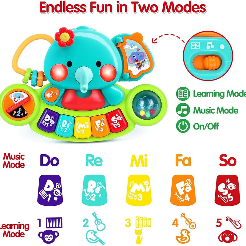 6-12 Months Baby Piano Toy, Light Up Music, Educational Piano Keyboard, 1 Year Old Boy, Girl Toy Gift