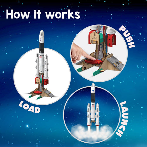 Smartivity Rocket Launcher STEM Kit for Kids, Build Your Own Rocket with Launcher