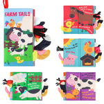 beiens baby books toys, touch and feel crinkle cloth book for infant 0-12 months, early development interactive stroller soft toys