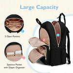 mommore Diaper Bag Backpack, Large Travel Baby Bag for Daily Essentials | Stylish Diaper Backpack for Toddler, Insulated Pockets, Changing Pad & Stroller Straps for Outdoor Trip