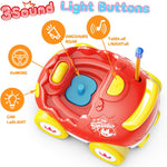 Kidz do 2 Pack Dinosaur Remote Control Cars for Kids 2-5 Years Old with Music and Light Features