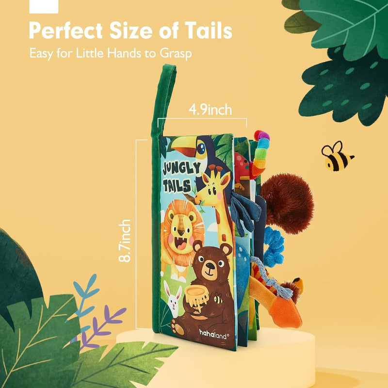 Hahaland Baby 0-6 Months Touch Feel Book, Sensory Toy for Tummy Time, Travel and Gifts for Boys and Girls