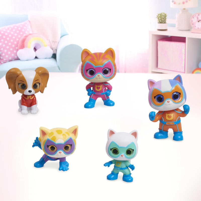 Disney Junior SuperKitties Hero Squad 5-Piece Figure Set, Kids Toys for Ages 3 Up by Just Play